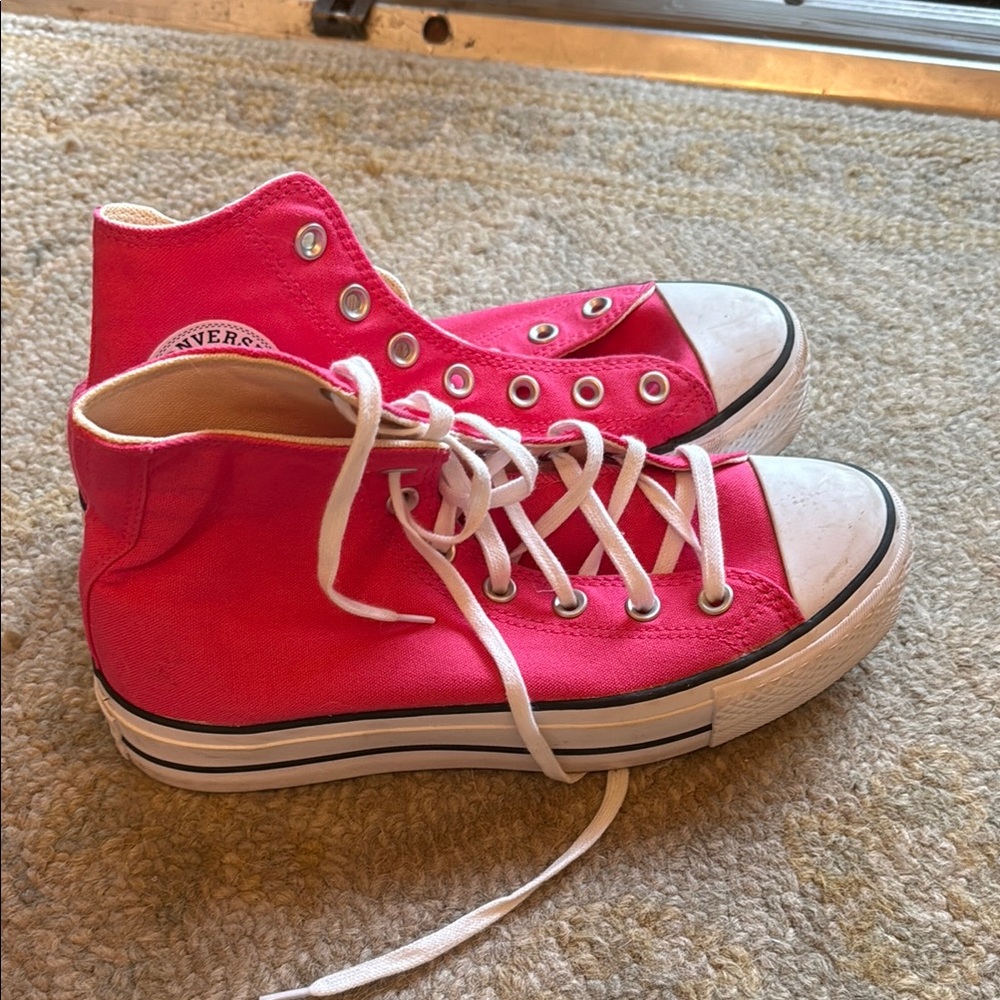 Converse Vibrant Pink Canvas High-Tops